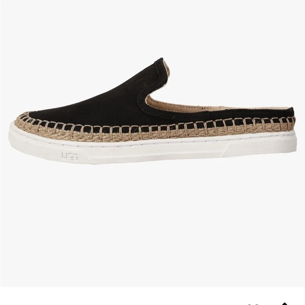 UGG Caleel Black leather espadrille woman’s size 9.5